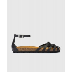 Sandalia plana Villa 011 negro