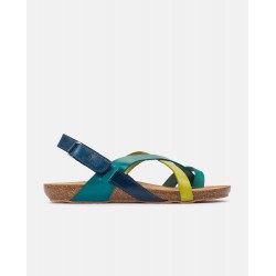 Sandalia plana Ibiza 718 azul