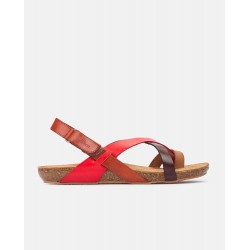 Sandalia plana Ibiza 718 rojo