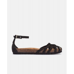 Sandalia plana Villa 011 negro
