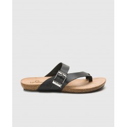 Sandalia plana Ibiza 013 negro