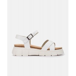 Sandalia plana LUNA-003 blanco