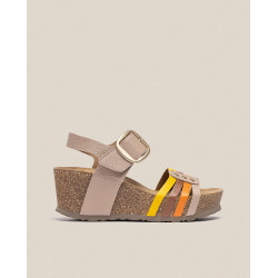 Sandalia cuña Bari 304 beige