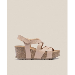 Sandalia cuña Bari 303 beige