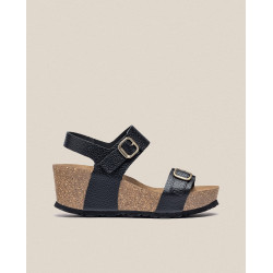 Sandalia cuña Bari 301 negro