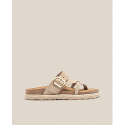 Sandalia plana Arena 003 beige