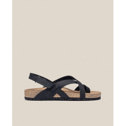 Sandalia plana Jerba 718 negro