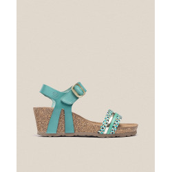 Sandalia cuña Cadiz 306 azul