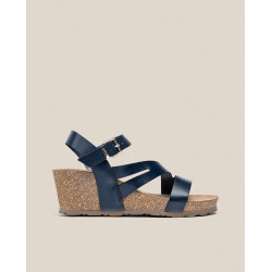 Sandalia cuña Cadiz 302 azul