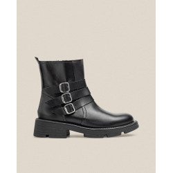 Botín plano ELZE-004 negro