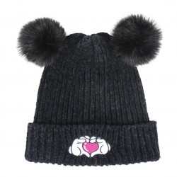 GORRO POMPON MINNIE Negro